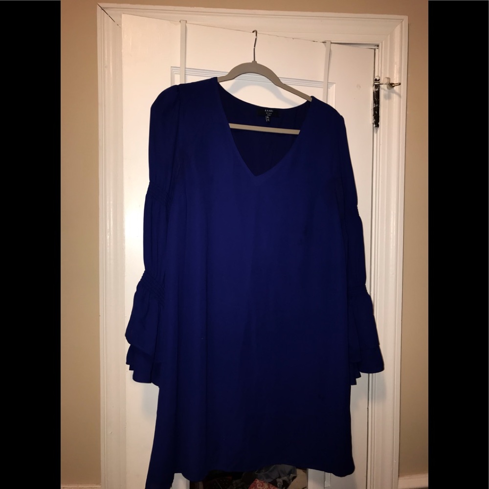 Blue long sleeve dress